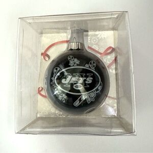 New York Jets NFL Glass Ball Christmas Ornament Sports Collectors Series
